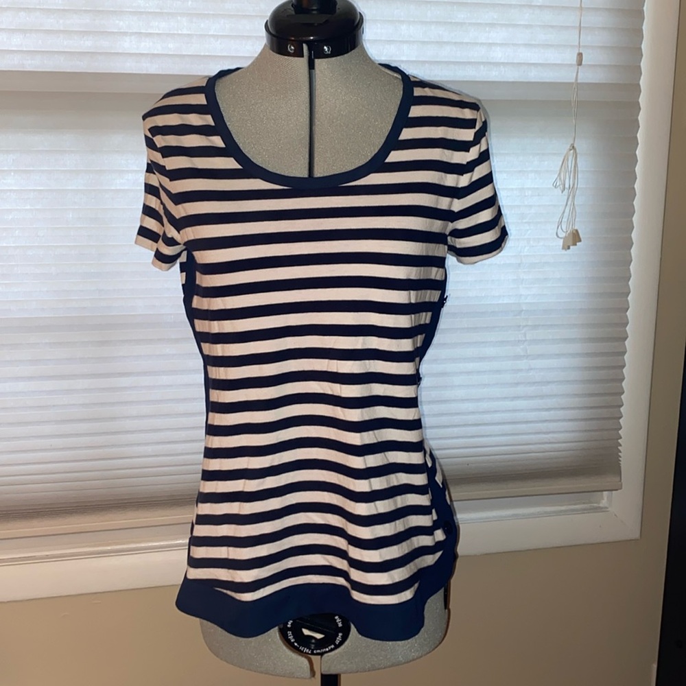 Navy blue striped tee